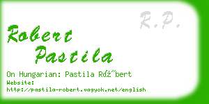 robert pastila business card